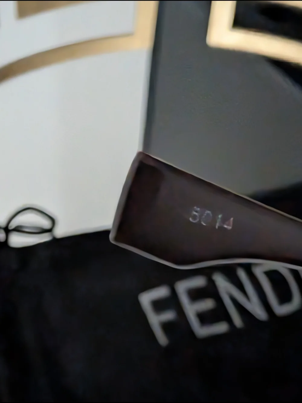 Fendi (Fashion) Clear Frame Sunglasses with Brown Gradient Lenses